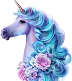 Cumpara ieftin Sticker decorativ, Unicorn, Turcoaz, 67 cm, 1233STK