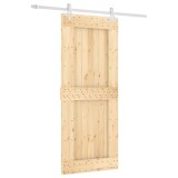 Cumpara ieftin Usa glisanta cu set de feronerie 85x210 cm, lemn masiv de pin