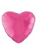 Balon Folie Metalizat Inima Magenta - 45 cm