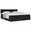 Gossi cadru de pat otoman cu saltele, material negru 180x200cm