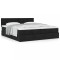 Gossi cadru de pat otoman cu saltele, material negru 180x200cm