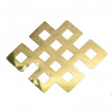 Abtibild sticker feng shui cu nod mistic auriu metalizat - 5cm, Stonemania Bijou