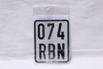 Placuta inmatriculare Germania GDV 2020 moped nefolosita foto