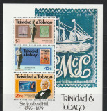Inventatorul primelor timbre,Rowland Hill,Trinidad., Posta, Nestampilat