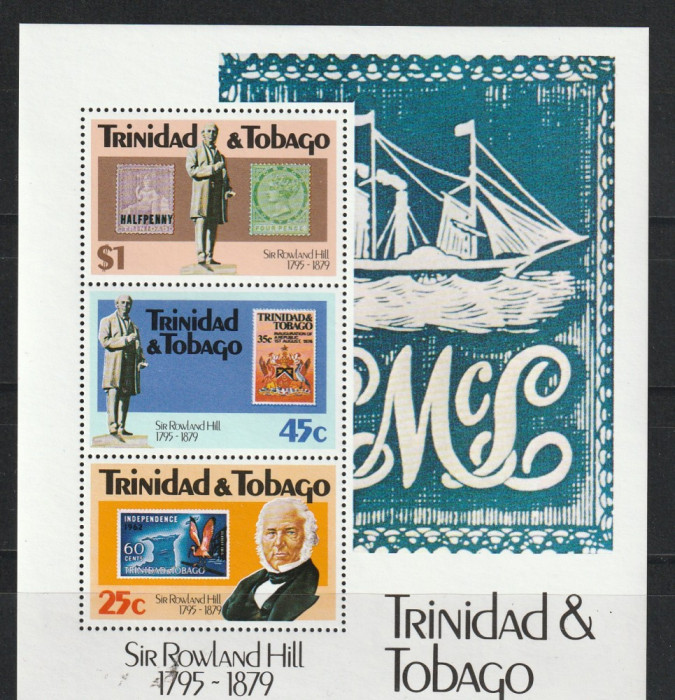 Inventatorul primelor timbre,Rowland Hill,Trinidad.