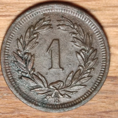 Elvetia - moneda de colectie istorica - 1 rappen 1938 B -rara- absolut superba!