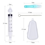 Set 4 dispozitive pentru desfundat nasul bebelusilor, 12.5 x 3 x 2.5 cm, plastic, alb