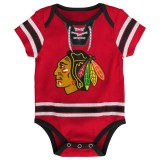 Body Copii Chicago Blackhawks NHL Hockey Pro Creeper Blank Outerstuff 18 luni