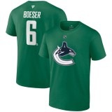Vancouver Canucks tricou de bărbați Brock Boeser #6 Authentic Stack Name &amp;amp; Number green - L