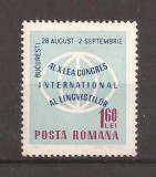 LP 654 Romania -1967-AL X-LEA CONGRES INTERNATIONAL AL LINGVISTILOR BUCURESTI, Nestampilat