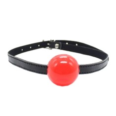 Calus de gura cu bila de silicon si curea reglabila din piele ecologica#