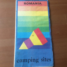 romania camping sites harta turism ministerul turismului publiturism 1978 RSR
