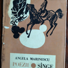 ANGELA MARINESCU - SANGE / SINGE ALBASTRU (POEZII) [volum de debut, EPL 1969]