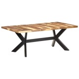Cumpara ieftin Masa bucatarie, 200x100x75 cm, lemn masiv cu finisaj miere