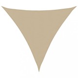 VidaXL Parasolar, bej, 4x4x4 m, țesătură oxford, triunghiular
