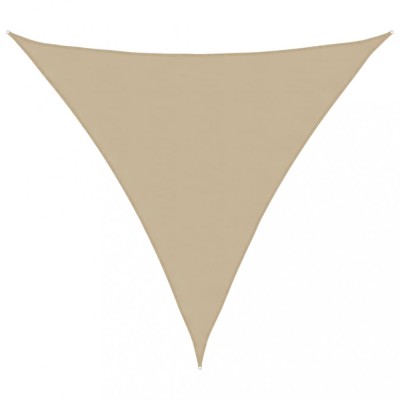 Gossi parasolar, bej, 4x4x4 m, tesatura oxford, triunghiular foto