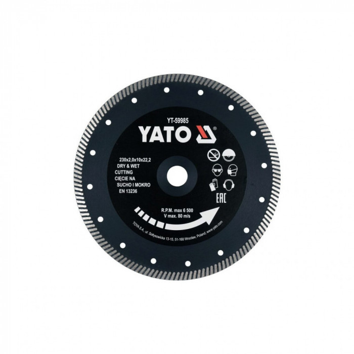 Disc diamantat 230x 22.2 x 2 mm Yato YT-59985