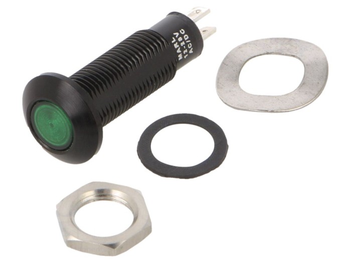 Lampă LED control verde 12...28V