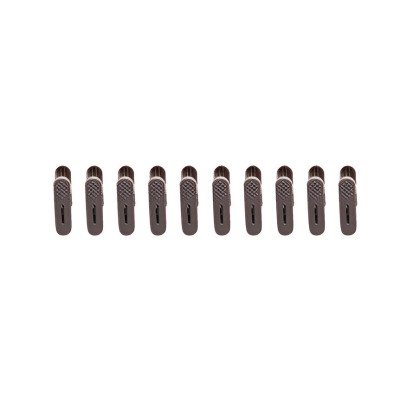 Set 20 de cleme pentru haine, flippy, de prindere pentru pantaloni, atasabile la umerase, 1.6x2.3x6.35 cm, maro foto