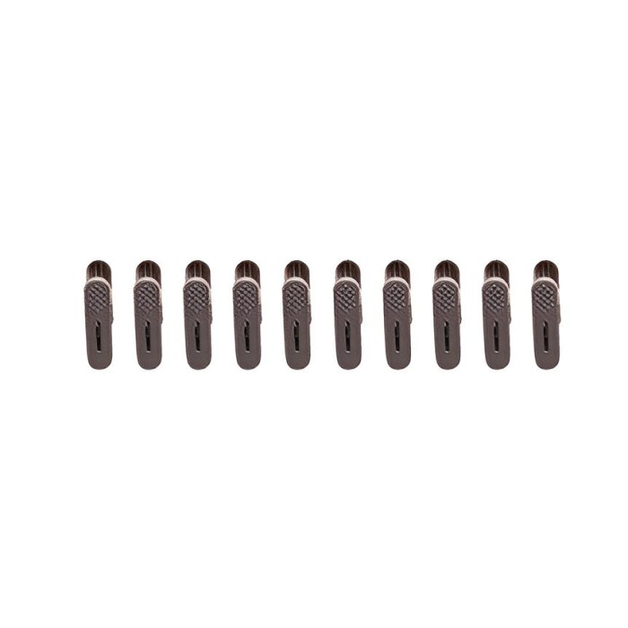 Set 20 de cleme pentru haine, flippy, de prindere pentru pantaloni, atasabile la umerase, 1.6x2.3x6.35 cm, maro