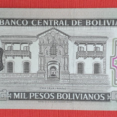 1000 Pesos anul 1982 - Bancnota veche Bolivia - UNC