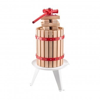 Presa mica pentru struguri si fructe moi, Capacitate 6 l, Otel/Lemn fag, 430x290x575 mm foto