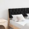 vidaXL Tăblie tapițată Negru 120 cm Lemn de pin masiv 879186