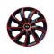 Set 4 Capace Roti 17 inchi, Stig Rosu-Negru, Compatibil cu Mini