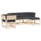 Set mobilier de gradina cu perne, 5 piese, lemn masiv de pin