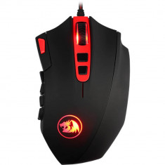 Mouse gaming Redragon Perdition 3, 12400 DPI, Iluminare RGB, 19 butoane, USB, Negru