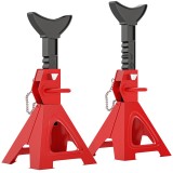 HOMCOM Set de 2 cricuri auto cricuri de ridicare capacitate 3 tone &icirc;nălțime reglabilă 290-418mm cui de siguranță roșu | Aosom Romania
