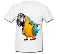 Tricou &amp;quot; Papagali cu casti &amp;quot; foto