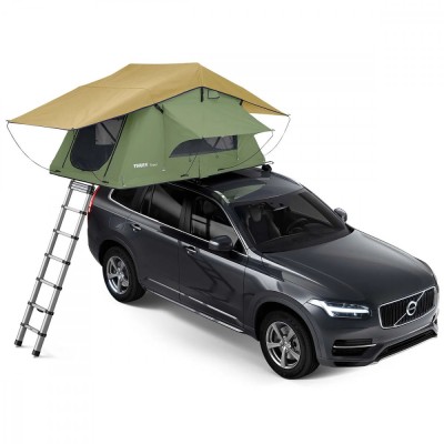 Cort auto cu prindere pe plafon, Thule, Kukenam, 3 persoane, Olive Green foto