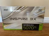 Placă grafică MSI GeForce RTX 5070 Ti Inspire 3X OC Edition.