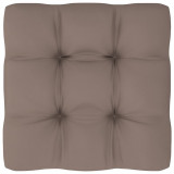 Pernă canapea din paleți, gri taupe, 70x70x10 cm