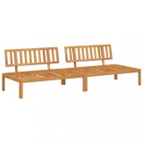 Cumpara ieftin Set canapele mijloc paleti de gradina 2 buc. lemn masiv acacia