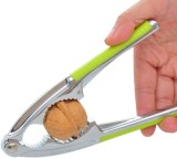 Cumpara ieftin Spargator de nuci din otel inoxidabil, Cu maner ergonomic, Durabil, Portabil, Prevenirea ruginii, Nu se decoloreaza, Argintiu / Portocaliu - CN