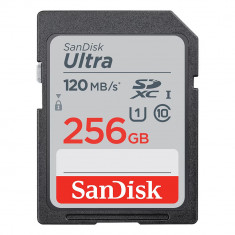 Card de memorie SanDisk Ultra microSDXC, 256GB, 120MB/s, Class 10 UHS-I