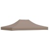 Acoperis cort de petrecere, gri taupe, 4,5 x 3 m, 270 g/m&sup2;