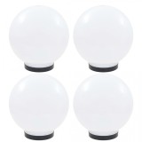 Lămpi glob cu LED, 4 buc., 25 cm, PMMA, sferic
