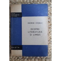 DESPRE LITERATURA SI LIMBA-GEORGE COSBUC