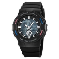 Ceas de dama Tio Digital Quartz Fashion Dual Time Data Casual Sport Electronic Negru