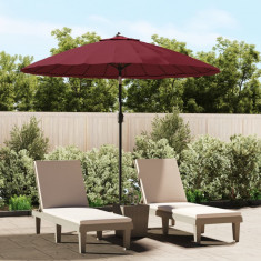 Umbrela soare de exterior, stalp aluminiu, rosu bordo, 270 cm GartenMobel Dekor