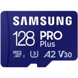 Card Memorie microSDXC Samsung PRO Plus, 128Gb, Clasa 10 / UHS-1 U3, Cu Adaptor MB-MD128SA/EU
