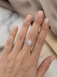 Cumpara ieftin Inel din Argint 925 Princess Tiara cu Zirconiu Square, Model Chevron