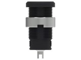 Conector banană 4mm soclu 25A 1kV negru nichelat