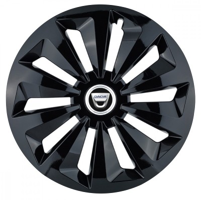 Set 4 capace roti Fox negru R15 pentru gama auto Dacia foto