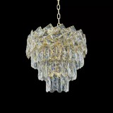 Cumpara ieftin Candelabru Cristal 3 x E27 Diametru 30cm Auriu Greyson, Alessandro DESIGN