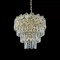 Candelabru Cristal 3 x E27 Diametru 30cm Auriu Greyson