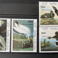 PC388 - COASTA DE FILDES 1985 Pasari J.J. Audubon , serie MNH, 4v